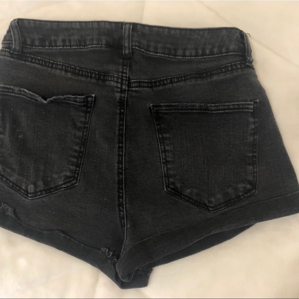 Black Ripped Shorts - Picture 3 of 3